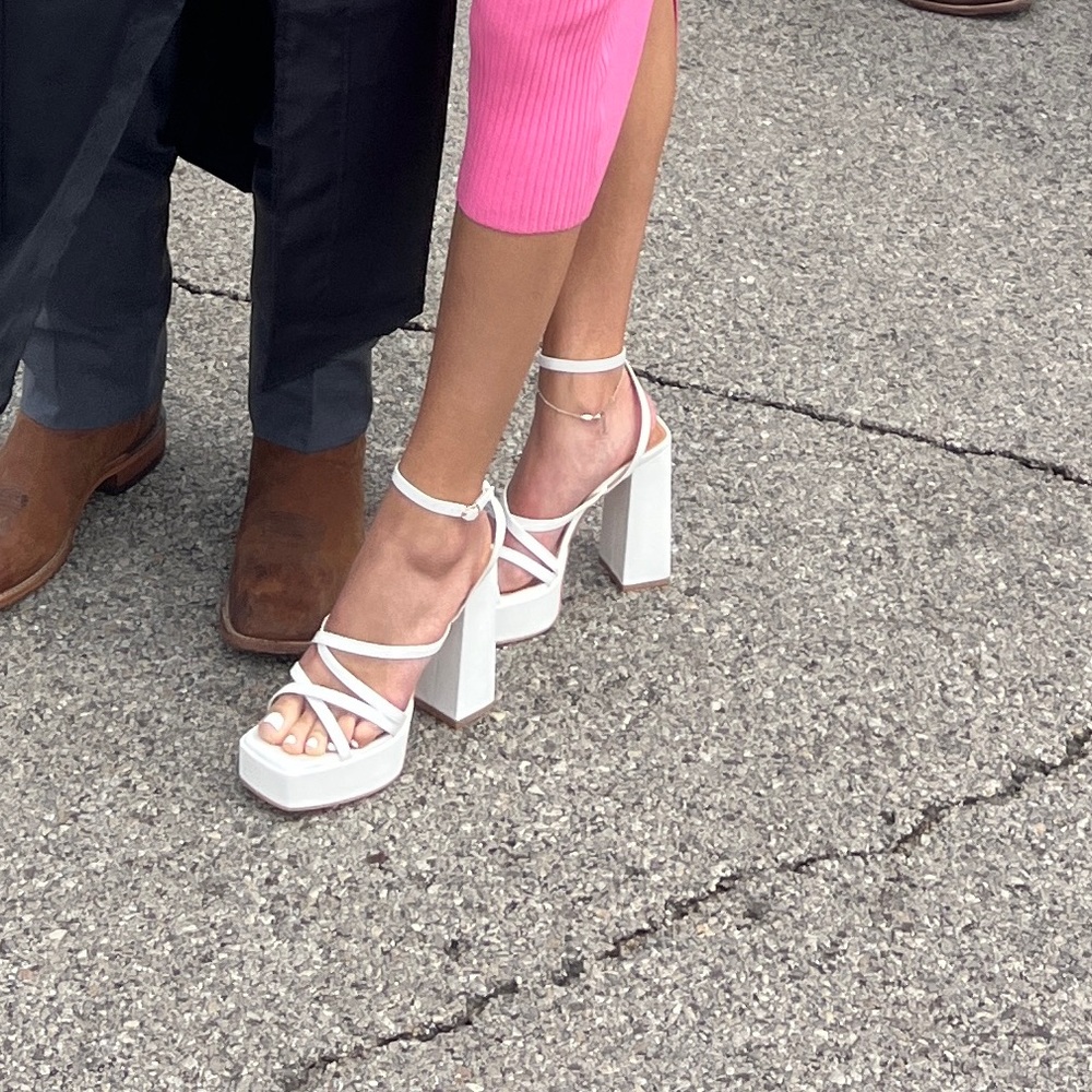 White Platform Heels